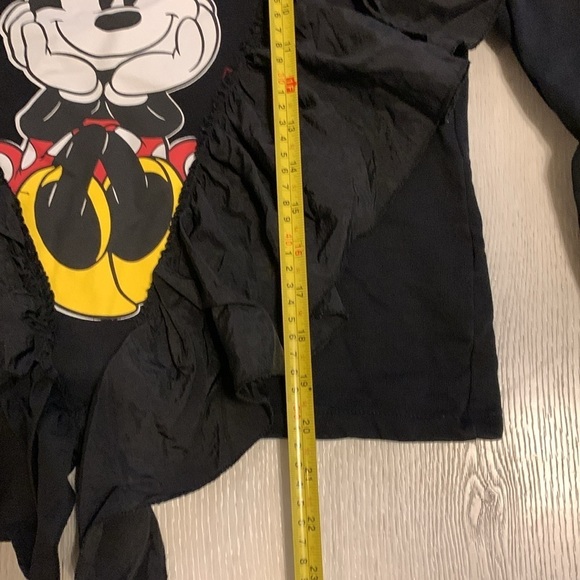 Zara Minnie mouse Disney sweatshirt‎ size S ruffle  black red - Picture 8 of 14